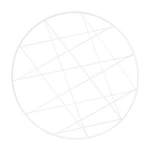 Cerchio bianco con fili