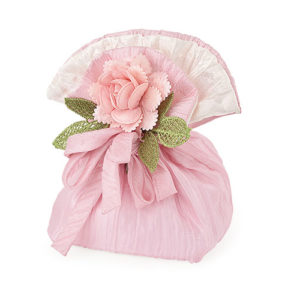 Sacchetto rosa con fiore